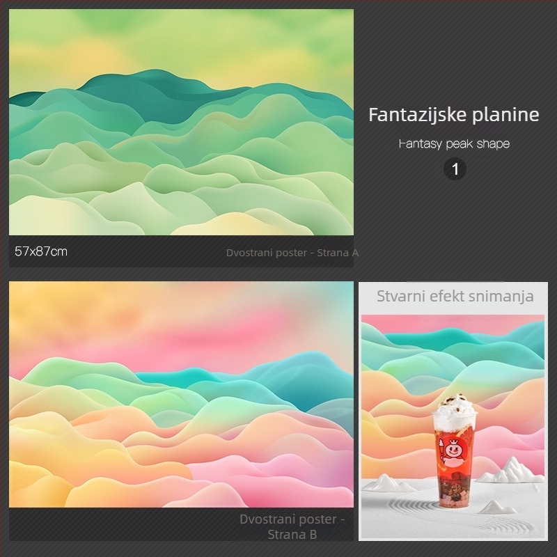 3D stereo dvostrana fotografska pozadina papir voda mreškanje drvo sjena svjetlo nebo fotografski rekviziti hrana fotografija ljepote