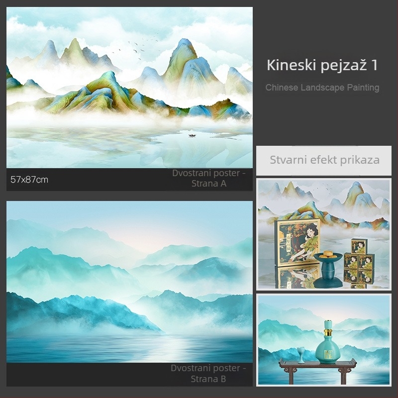 3D stereo dvostrana fotografska pozadina papir voda mreškanje drvo sjena svjetlo nebo fotografski rekviziti hrana fotografija ljepote