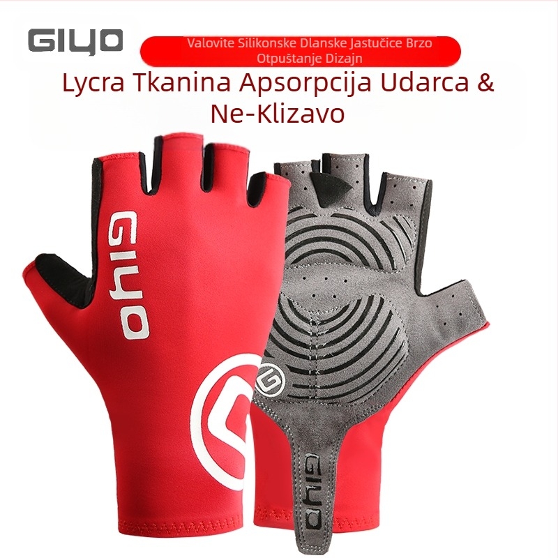 GIYO Ljetne i zimske biciklističke rukavice za nošenje, kratke prste, pola prsta, duge prste, autoceste, brdski bicikl, ženski muški bicikl, apsorpcija udara