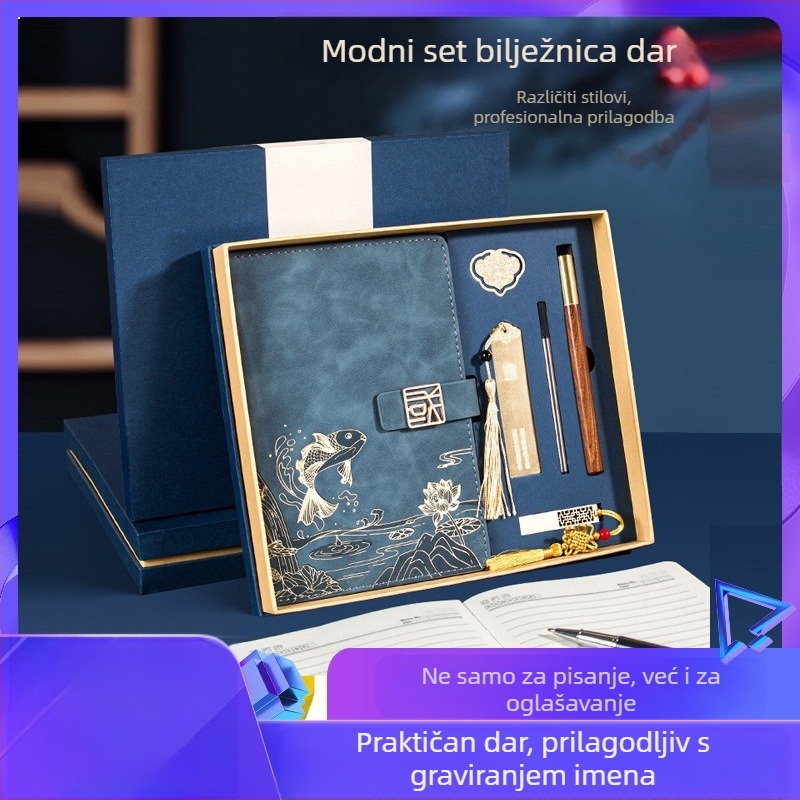 Poslovno odijelo za uredski poklon kreativni nacionalni modni A5 bilježnica poslovni notes poklon kutija odijelo godišnji sastanak poklon