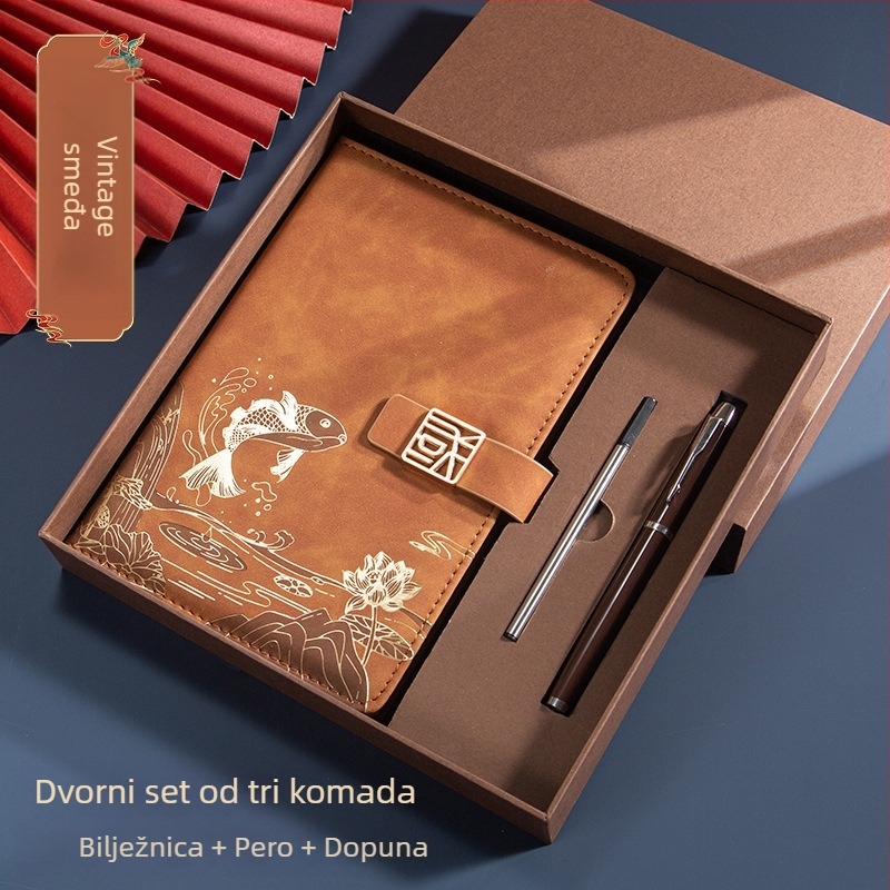 Poslovno odijelo za uredski poklon kreativni nacionalni modni A5 bilježnica poslovni notes poklon kutija odijelo godišnji sastanak poklon