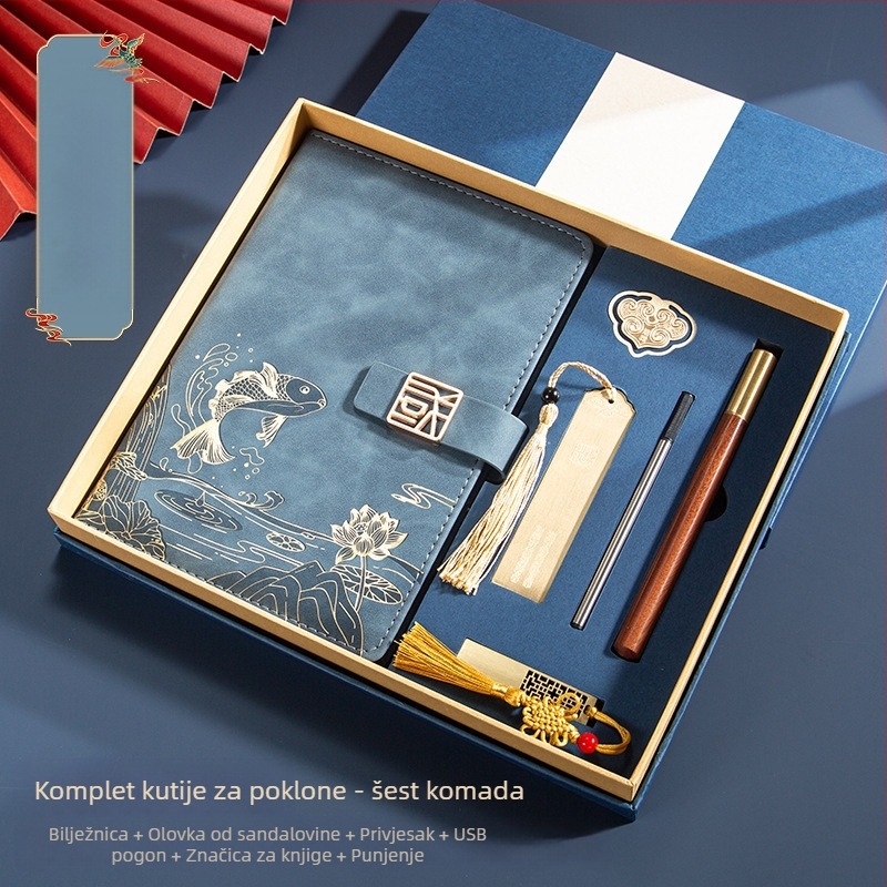 Poslovno odijelo za uredski poklon kreativni nacionalni modni A5 bilježnica poslovni notes poklon kutija odijelo godišnji sastanak poklon