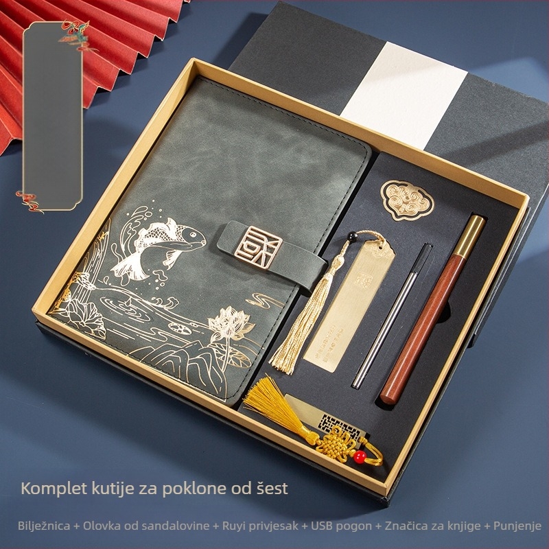 Poslovno odijelo za uredski poklon kreativni nacionalni modni A5 bilježnica poslovni notes poklon kutija odijelo godišnji sastanak poklon