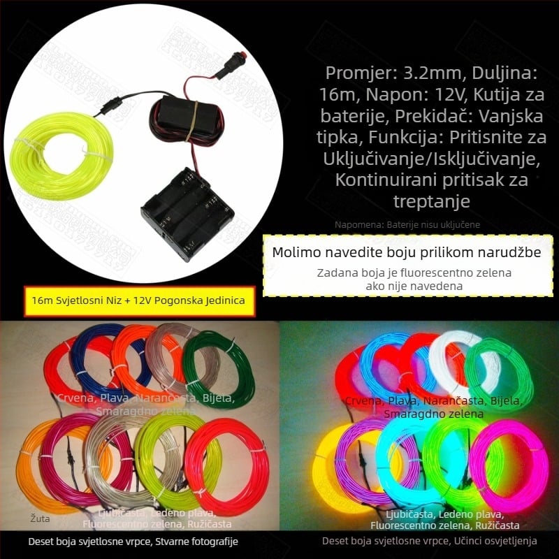 El Cold Light svjetleća odjeća svjetleće sirovine fluorescentna odjeća za plesne performanse obrada originalnog dizajna