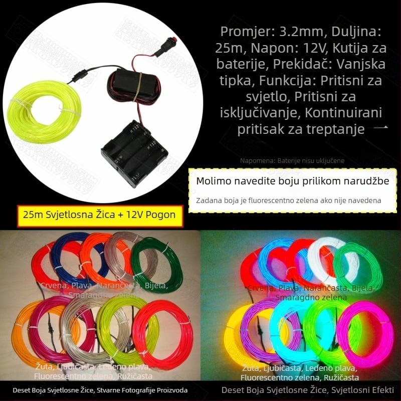El Cold Light svjetleća odjeća svjetleće sirovine fluorescentna odjeća za plesne performanse obrada originalnog dizajna