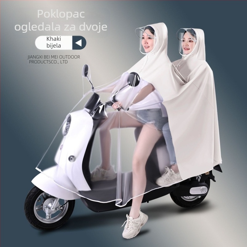 Električni auto kabanica veleprodaja baterijski auto motocikl roditelj-dijete jednodijelni jednostruki dvostruki tijelo vodootporni pončo za majku i dijete