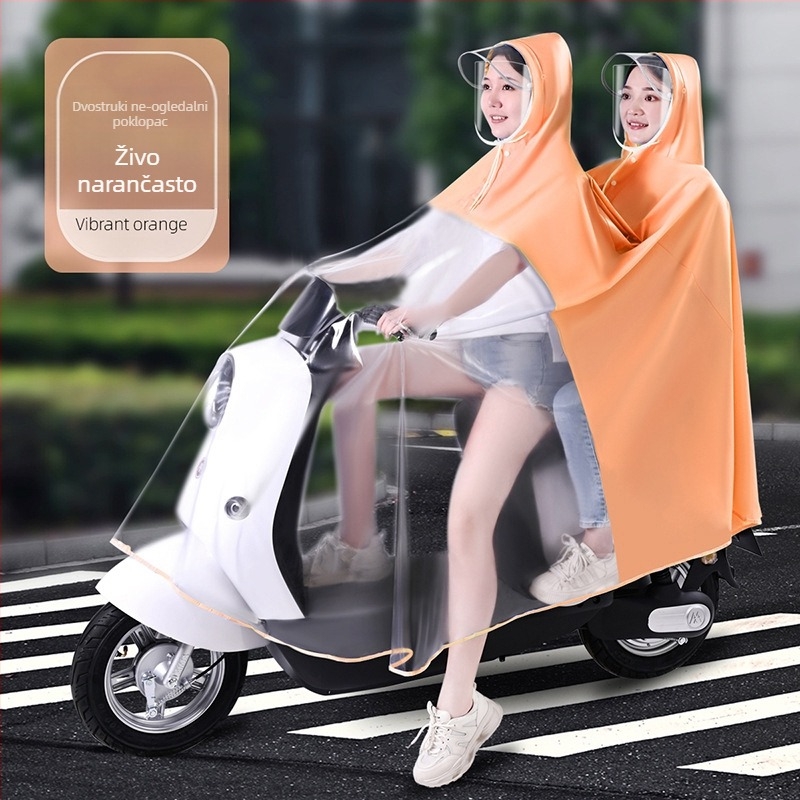 Električni auto kabanica veleprodaja baterijski auto motocikl roditelj-dijete jednodijelni jednostruki dvostruki tijelo vodootporni pončo za majku i dijete