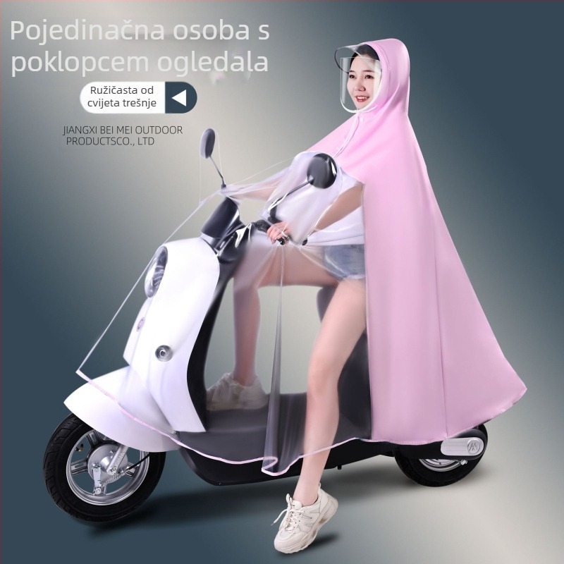 Električni auto kabanica veleprodaja baterijski auto motocikl roditelj-dijete jednodijelni jednostruki dvostruki tijelo vodootporni pončo za majku i dijete