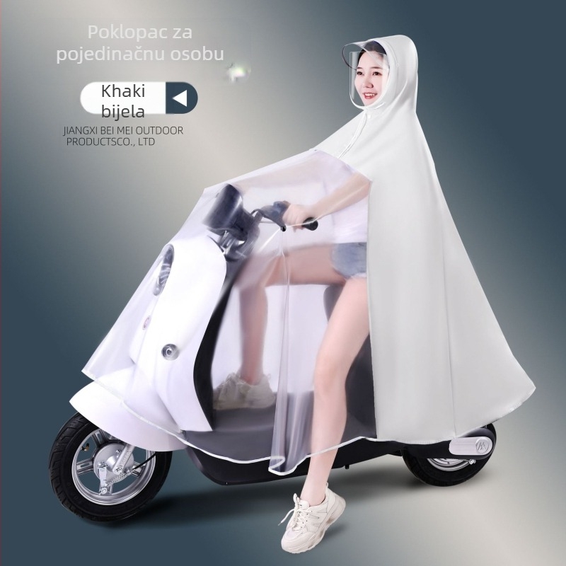 Električni auto kabanica veleprodaja baterijski auto motocikl roditelj-dijete jednodijelni jednostruki dvostruki tijelo vodootporni pončo za majku i dijete