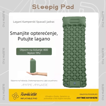 Foot New Single Diamond TPU Napuhljiva Prostirka za Vanjski Šator Spavanje Prostirka Ultra Lagana Prijenosna Kampirna Prostirka Otporna na Vlagu