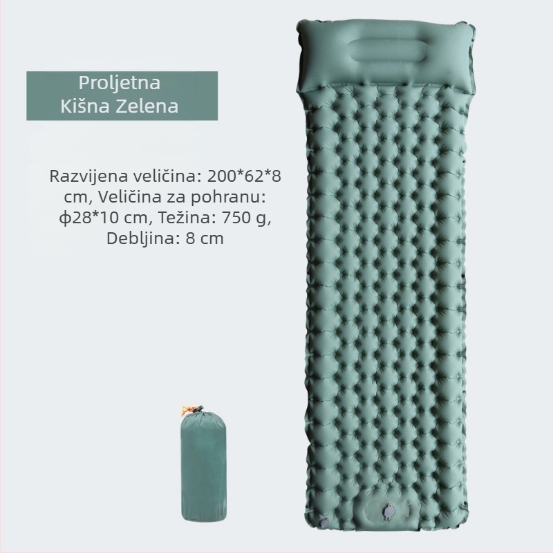 Foot New Single Diamond TPU Napuhljiva Prostirka za Vanjski Šator Spavanje Prostirka Ultra Lagana Prijenosna Kampirna Prostirka Otporna na Vlagu