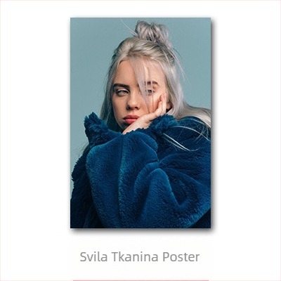 Aliexpress prekogranični poster slavne osobe Billie Eilish, zidni mural s europskim i američkim likom Billie Eilish za spavaću sobu i dnevni boravak