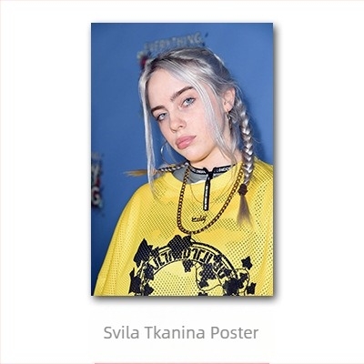 Aliexpress prekogranični poster slavne osobe Billie Eilish, zidni mural s europskim i američkim likom Billie Eilish za spavaću sobu i dnevni boravak