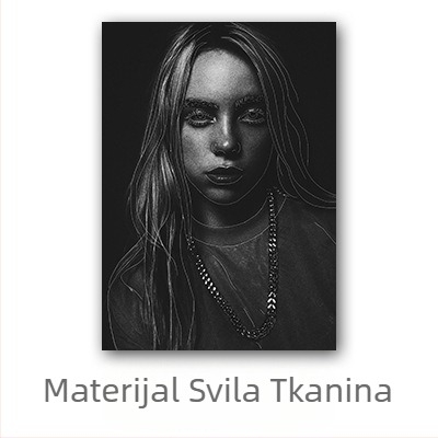 Aliexpress prekogranični poster slavne osobe Billie Eilish, zidni mural s europskim i američkim likom Billie Eilish za spavaću sobu i dnevni boravak