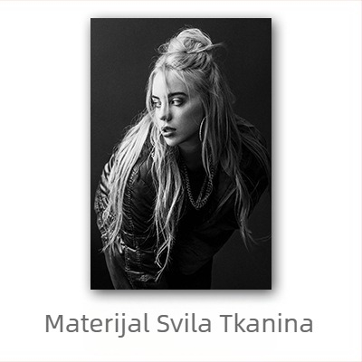 Aliexpress prekogranični poster slavne osobe Billie Eilish, zidni mural s europskim i američkim likom Billie Eilish za spavaću sobu i dnevni boravak