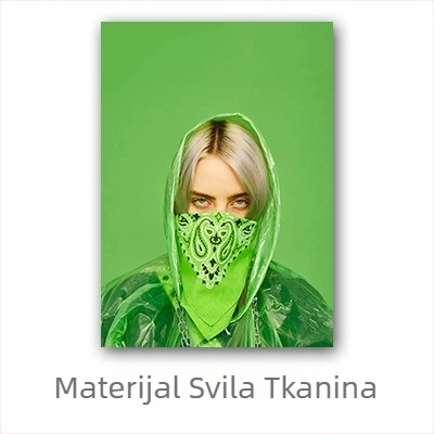 Aliexpress prekogranični poster slavne osobe Billie Eilish, zidni mural s europskim i američkim likom Billie Eilish za spavaću sobu i dnevni boravak