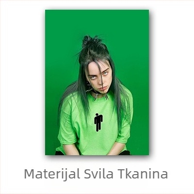 Aliexpress prekogranični poster slavne osobe Billie Eilish, zidni mural s europskim i američkim likom Billie Eilish za spavaću sobu i dnevni boravak