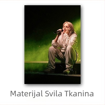 Aliexpress prekogranični poster slavne osobe Billie Eilish, zidni mural s europskim i američkim likom Billie Eilish za spavaću sobu i dnevni boravak