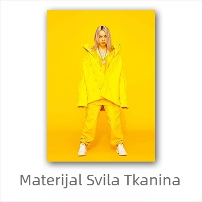 Aliexpress prekogranični poster slavne osobe Billie Eilish, zidni mural s europskim i američkim likom Billie Eilish za spavaću sobu i dnevni boravak