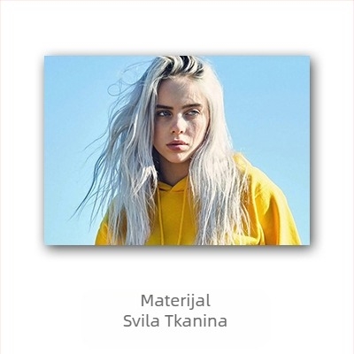 Aliexpress prekogranični poster slavne osobe Billie Eilish, zidni mural s europskim i američkim likom Billie Eilish za spavaću sobu i dnevni boravak