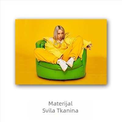 Aliexpress prekogranični poster slavne osobe Billie Eilish, zidni mural s europskim i američkim likom Billie Eilish za spavaću sobu i dnevni boravak