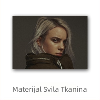Aliexpress prekogranični poster slavne osobe Billie Eilish, zidni mural s europskim i američkim likom Billie Eilish za spavaću sobu i dnevni boravak