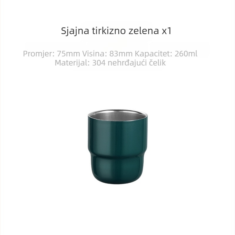 Vanjska trgovina opskrba 304 nehrđajućeg čelika stepenasta šalica u boji soka šalica za kavu vanjska dvostruko izolirana šalica za usta