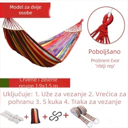 Viseća mreža za vanjsku upotrebu, ljuljačka, zadebljana za unutarnju upotrebu, za jednu ili dvije osobe, za studentski dom, za studentski dom, za odrasle, za viseću stolicu od platna, protiv prevrtanja