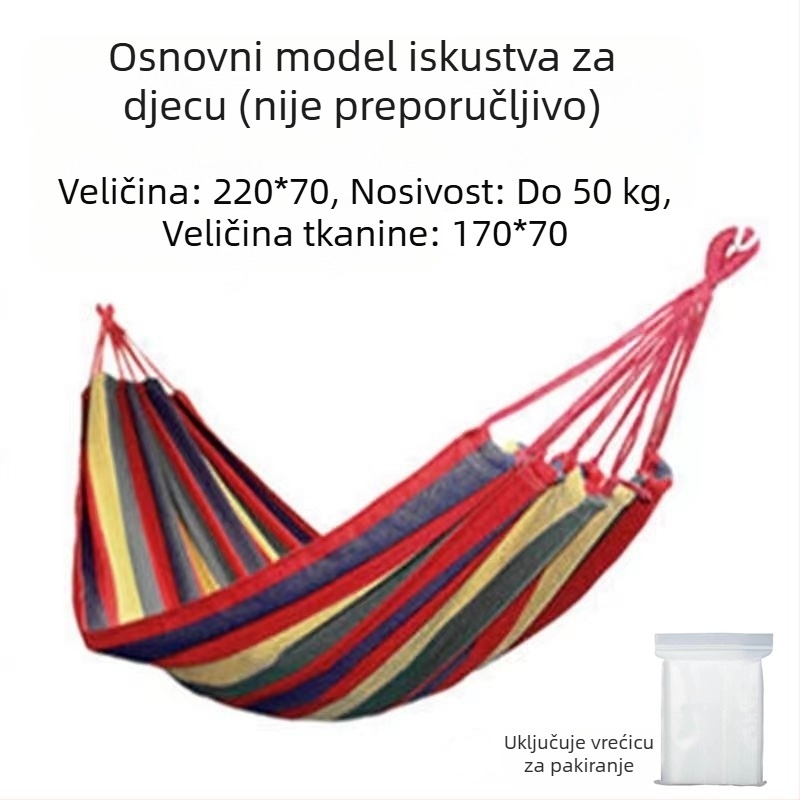 Viseća mreža za vanjsku upotrebu, ljuljačka, zadebljana za unutarnju upotrebu, za jednu ili dvije osobe, za studentski dom, za studentski dom, za odrasle, za viseću stolicu od platna, protiv prevrtanja