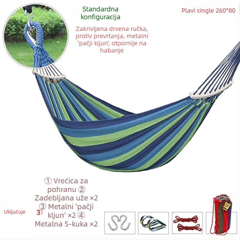 Viseća mreža za vanjsku upotrebu, ljuljačka, zadebljana za unutarnju upotrebu, za jednu ili dvije osobe, za studentski dom, za studentski dom, za odrasle, za viseću stolicu od platna, protiv prevrtanja