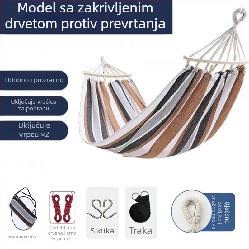 Viseća mreža za vanjsku upotrebu, ljuljačka, zadebljana za unutarnju upotrebu, za jednu ili dvije osobe, za studentski dom, za studentski dom, za odrasle, za viseću stolicu od platna, protiv prevrtanja