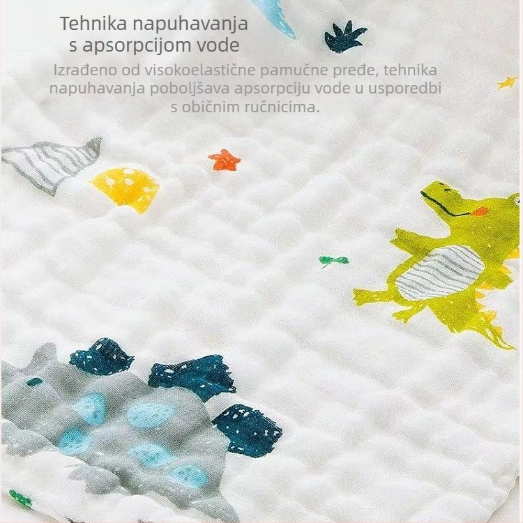 30*30 dječji ručnik za pranje, super mekani pamučni pravokutni dječji ručnik, dječji gazani kvadratni ručnik, ručnik za slinu