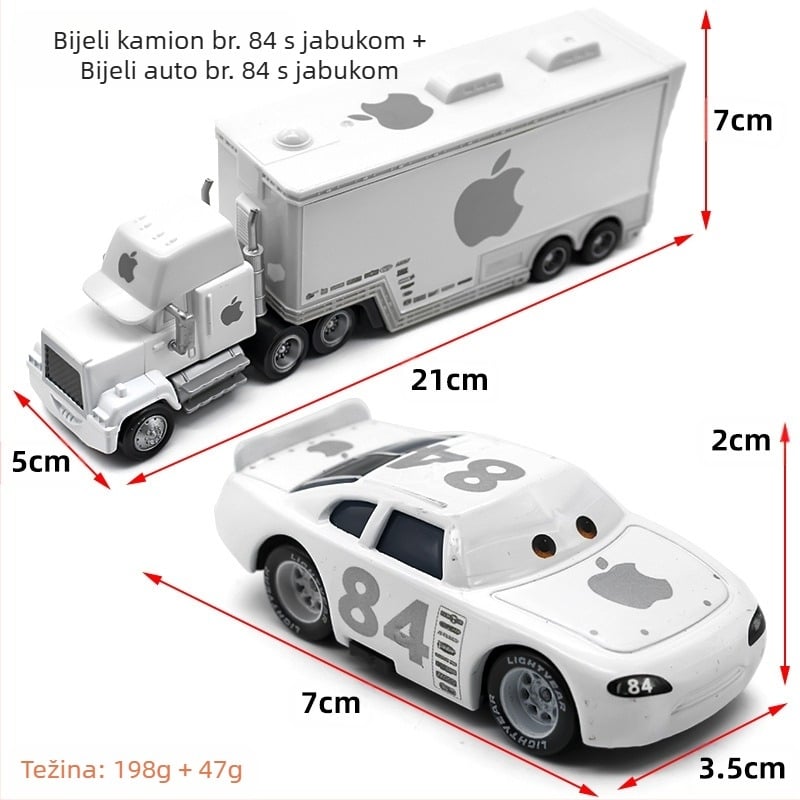 Priča o automobilu Ujak Mai Kontejnerski kamion Trkačko odijelo Aluminijski automobil Igračka Dječji model