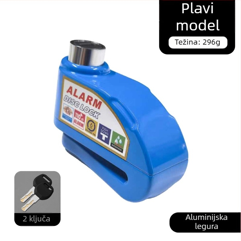 Univerzalna brava za disk kočnice električnih automobila, brava za motocikl, protuprovalna brava za bicikl, alarm za disk kočnice, brava za brdski bicikl