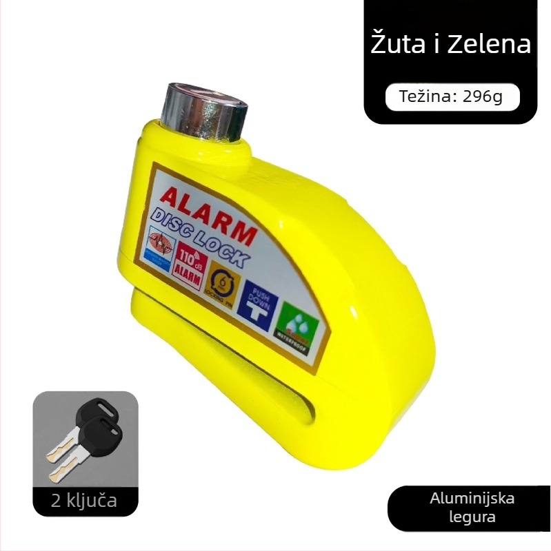 Univerzalna brava za disk kočnice električnih automobila, brava za motocikl, protuprovalna brava za bicikl, alarm za disk kočnice, brava za brdski bicikl