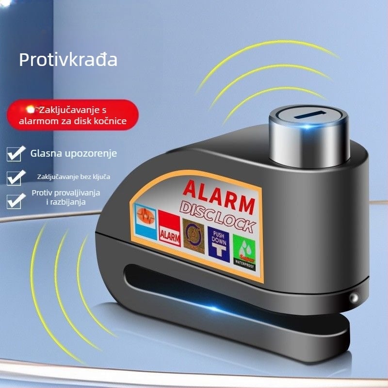 Univerzalna brava za disk kočnice električnih automobila, brava za motocikl, protuprovalna brava za bicikl, alarm za disk kočnice, brava za brdski bicikl