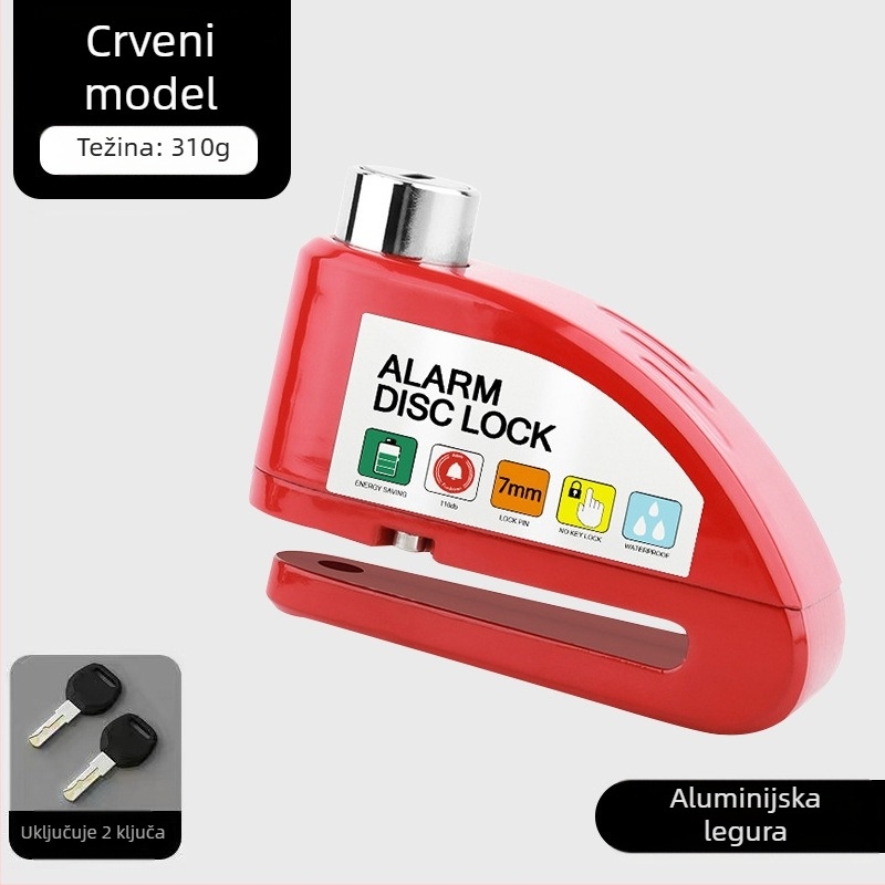 Univerzalna brava za disk kočnice električnih automobila, brava za motocikl, protuprovalna brava za bicikl, alarm za disk kočnice, brava za brdski bicikl