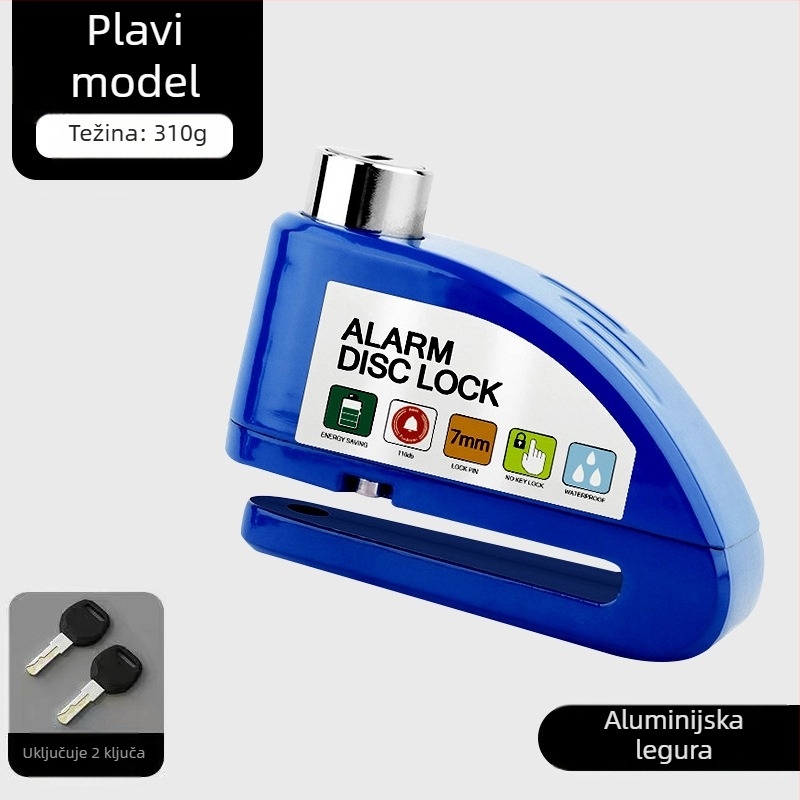 Univerzalna brava za disk kočnice električnih automobila, brava za motocikl, protuprovalna brava za bicikl, alarm za disk kočnice, brava za brdski bicikl