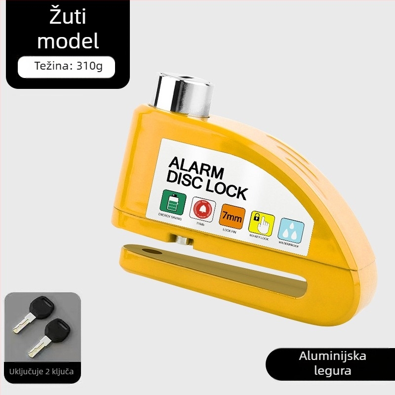Univerzalna brava za disk kočnice električnih automobila, brava za motocikl, protuprovalna brava za bicikl, alarm za disk kočnice, brava za brdski bicikl