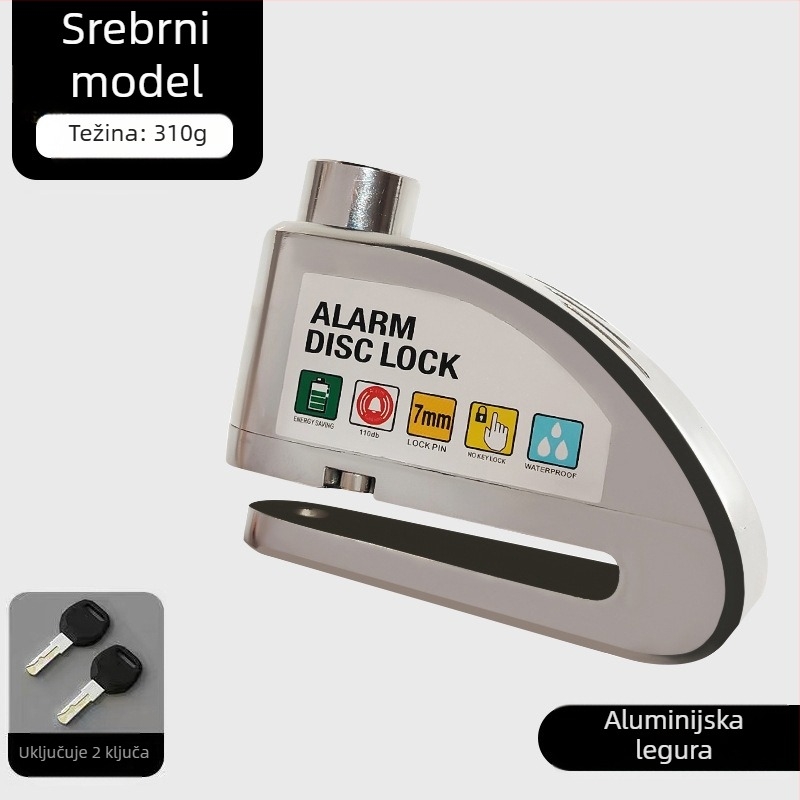 Univerzalna brava za disk kočnice električnih automobila, brava za motocikl, protuprovalna brava za bicikl, alarm za disk kočnice, brava za brdski bicikl