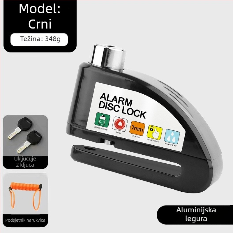 Univerzalna brava za disk kočnice električnih automobila, brava za motocikl, protuprovalna brava za bicikl, alarm za disk kočnice, brava za brdski bicikl