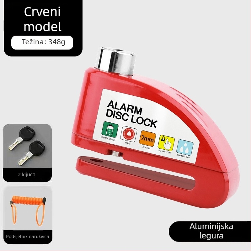 Univerzalna brava za disk kočnice električnih automobila, brava za motocikl, protuprovalna brava za bicikl, alarm za disk kočnice, brava za brdski bicikl
