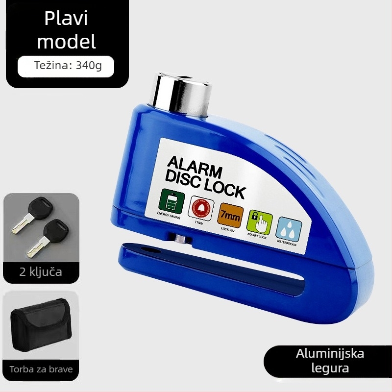 Univerzalna brava za disk kočnice električnih automobila, brava za motocikl, protuprovalna brava za bicikl, alarm za disk kočnice, brava za brdski bicikl