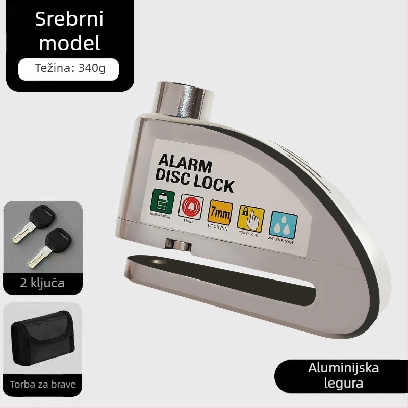 Univerzalna brava za disk kočnice električnih automobila, brava za motocikl, protuprovalna brava za bicikl, alarm za disk kočnice, brava za brdski bicikl