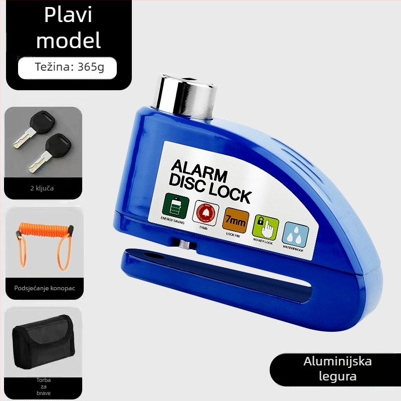 Univerzalna brava za disk kočnice električnih automobila, brava za motocikl, protuprovalna brava za bicikl, alarm za disk kočnice, brava za brdski bicikl