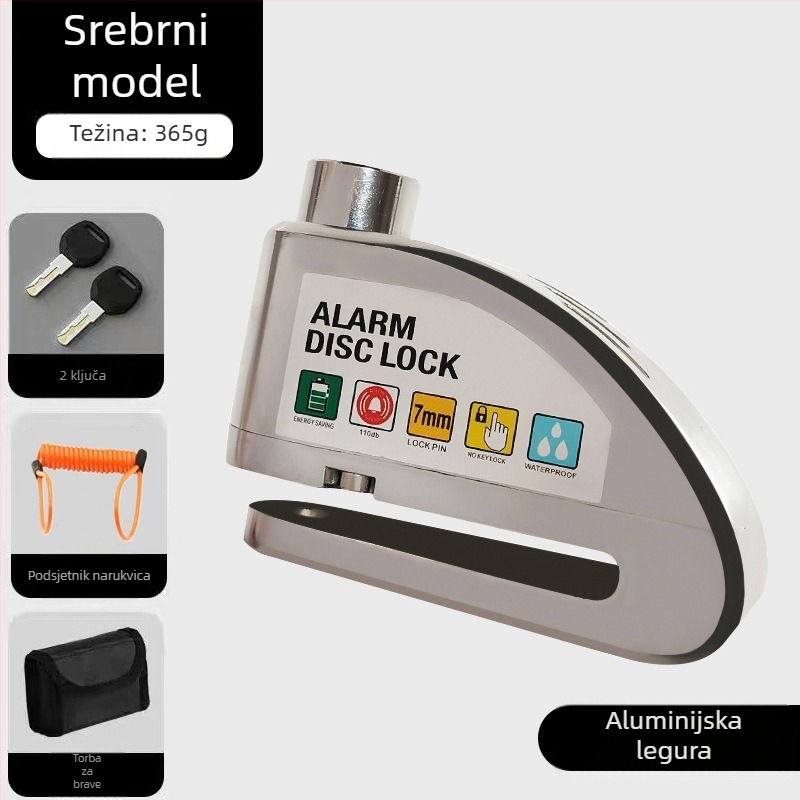 Univerzalna brava za disk kočnice električnih automobila, brava za motocikl, protuprovalna brava za bicikl, alarm za disk kočnice, brava za brdski bicikl
