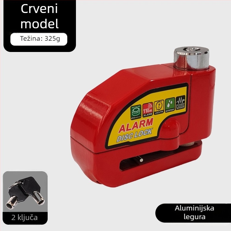 Univerzalna brava za disk kočnice električnih automobila, brava za motocikl, protuprovalna brava za bicikl, alarm za disk kočnice, brava za brdski bicikl