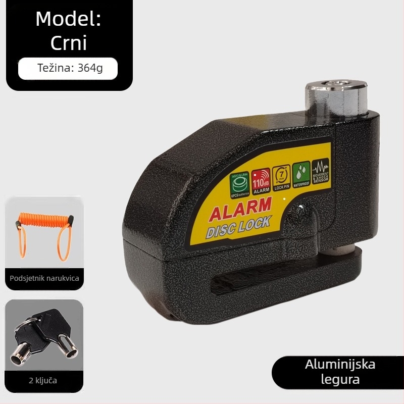 Univerzalna brava za disk kočnice električnih automobila, brava za motocikl, protuprovalna brava za bicikl, alarm za disk kočnice, brava za brdski bicikl