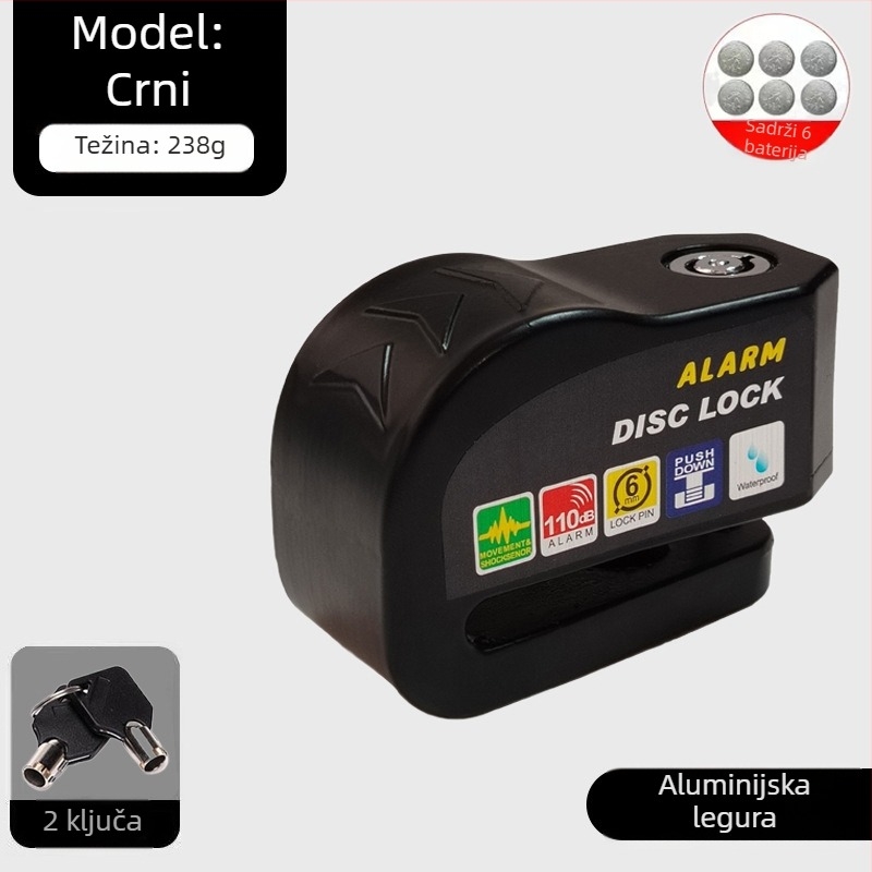 Univerzalna brava za disk kočnice električnih automobila, brava za motocikl, protuprovalna brava za bicikl, alarm za disk kočnice, brava za brdski bicikl