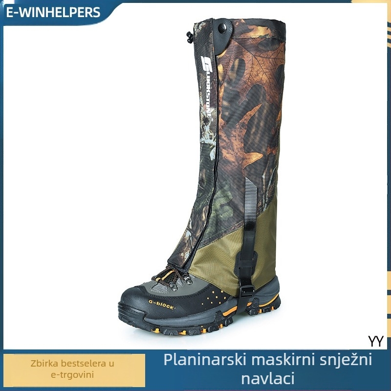 Vanjski zimski planinarski kamuflažni snježni pokrivač, avanturistički noćni ribolov, otporni na habanje, tajice od Oxford tkanine, navlaka za stopala, navlaka za skijaške cipele